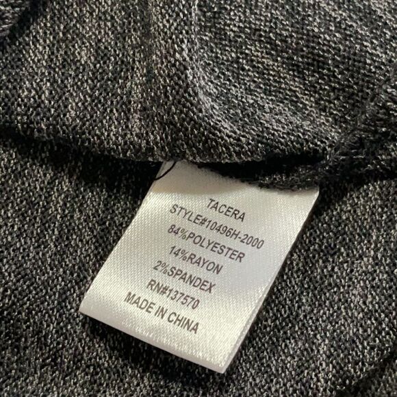 Tacera Gray Grommet Neckline Shift Dress Sz XL - Picture 12 of 13